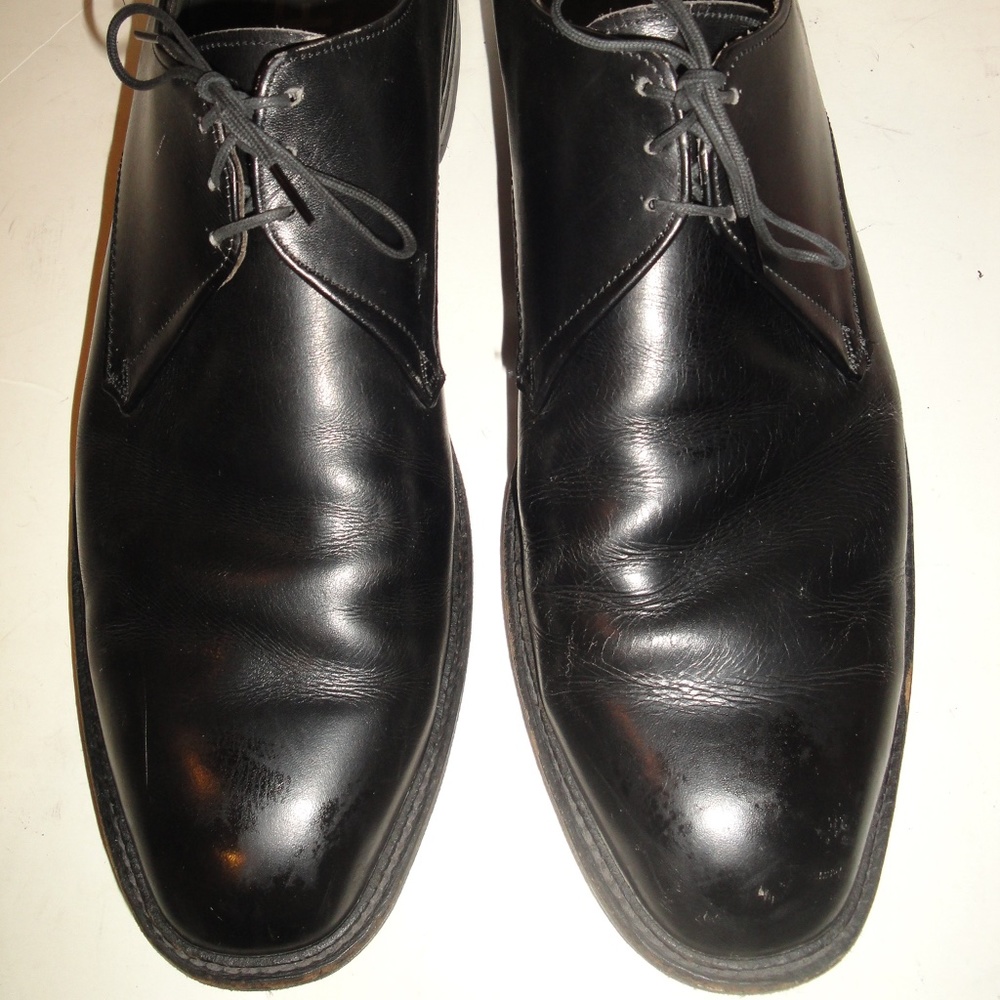 FREEMAN "FREEFLEX" BLACK LEATHER OXFORDS, MENS SHOE SIZE 11 B